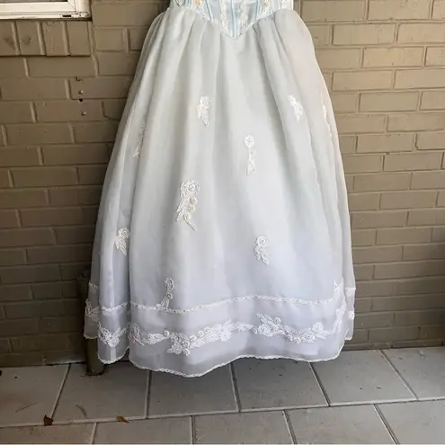 Y2K Fairycore Prom Dress with Floral Straps Full Maxi Skirt Princess