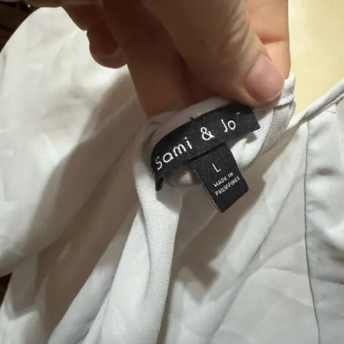 Sami & Jo Women's Pale Lavender Blouse, Banded Bottom, Sz Large