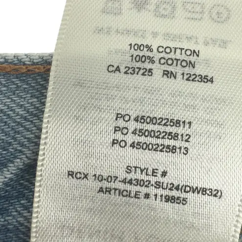 Aritzia Denim Forum The '90s Vintage Maxi Denim Skirt Jean Skirt Size 24 Slit Blue