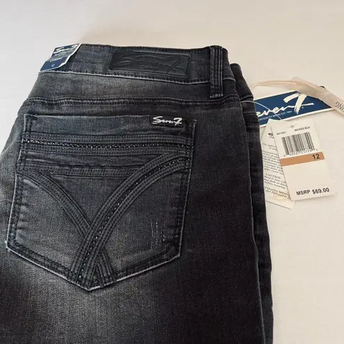 Seven7  Jean Wicked‎ Black Skinny Jeggings Womens Size 12 Stretch NEW