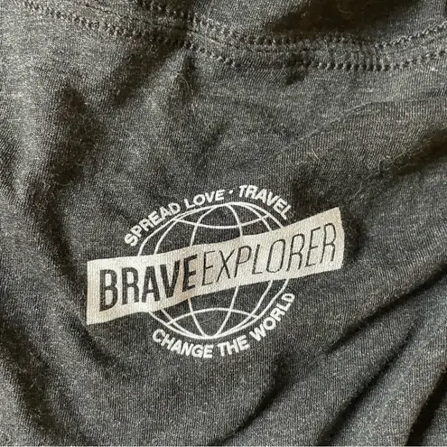 Next Level Apparel Next Level Not All Who Wander Are Lost Black T Shirt Hoodie Size S Gorpcore