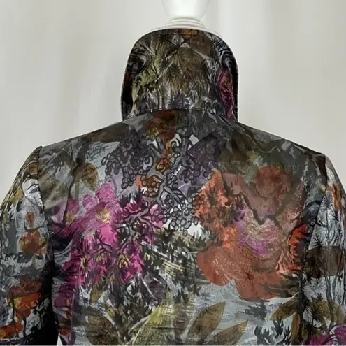 D & Y Metallic Silver Purple Cropped Jacket Size S