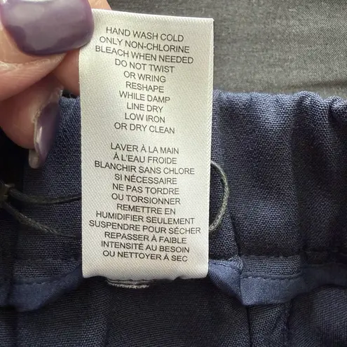 T Tahari Women's Navy Pull On Stretch Ankle Dress Pants Size 10 Officecore - Image 14