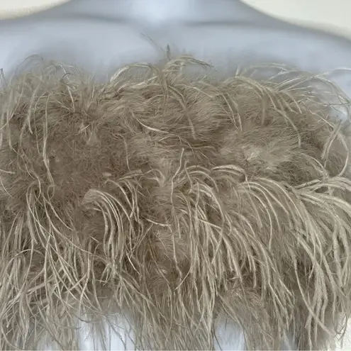 Lamarque Zaina Feather Crop Top Size: Large Dusty Rose New With Tags