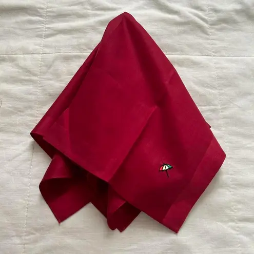 Red umbrella embroidery bandana 0690