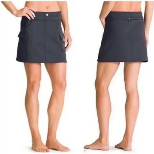Athleta  Women's Snowslide Fleece Lined Cargo Skirt Black Pull On Athletic small