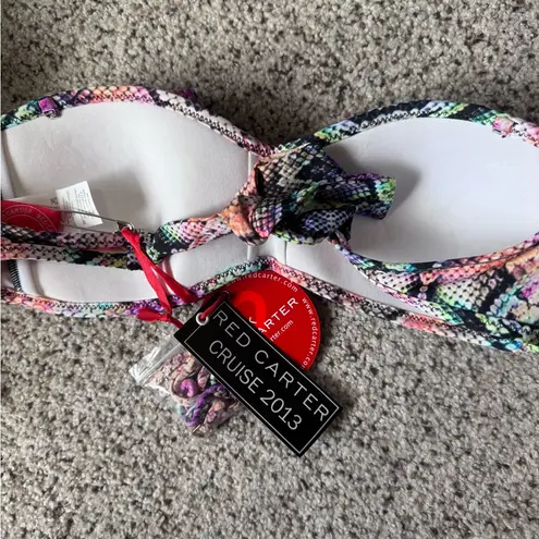 Red Carter Red Carter Colorful Snake Print Bikini Top NWT Size Small MSRP $78