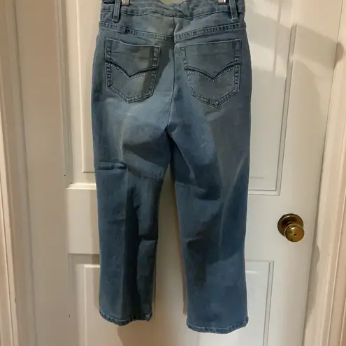 Denim ✨3 for $30✨Straight Leg Embroidered Bedazzled Jeans Denim Size 0/2