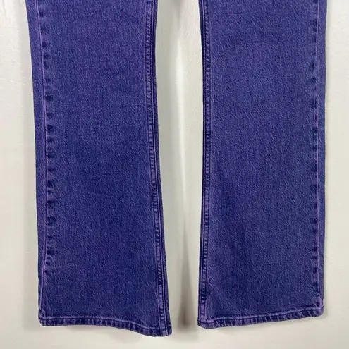 Urban Outfitters  BDG Purple Denim Frayed Waist Low Rise Flare Leg Jeans