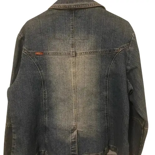 Plus Size Retro Mecca Fem Jean Jacket Blazer EUC Size 2X Blue