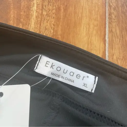 Ekouaer NWT Black Mesh Tennis Skirt w/Shorts Underneath Size XL