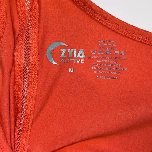 Zyia effortless tank long NWT M coral sleeveless racer back activewear womens