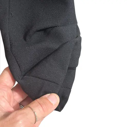 Hilary Radley For Katherine Barclay Rouched Sleeve Crepe Blazer 4 Black $100