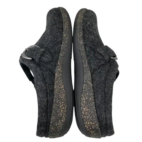 Aetrex Libby Comfort Clog 41 Black Charcoal Wool 10