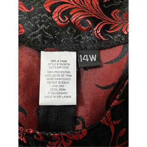 Lady Dorby size 14W tank top & jacket vintage Red