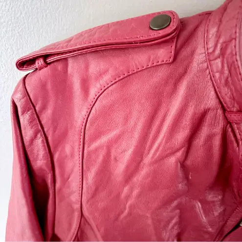 Americana Leather Vintage Red Leather Jacket Size M