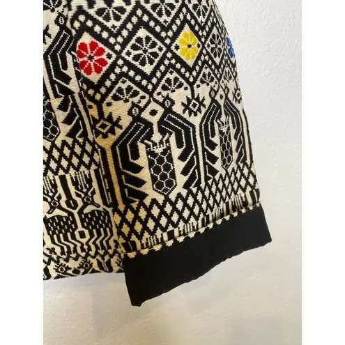 Vintage Guatemala Indigenous Blazer Buttons EUC Sz M Women’s Tribal Black Cream Size M