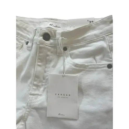 Kancan High Rise Ankle Skinny White Jeans Size 0 23 Stretchy Denim Kendra NWT