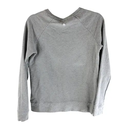Barbour Womens Sweatshirt Pullover Crew Neck Lighthouse Heathered Gray US 4