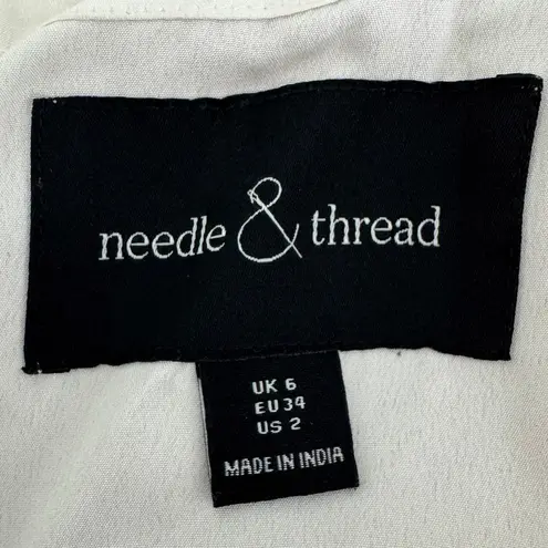 Needle & Thread Embellished Rhinestone Beaded Maxi Gown nude pink Size US 2