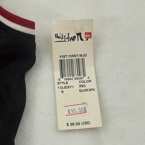Quiksilver Vintage Y2K Skateboard Surf Red/Blk Basketball Tank Top Jersey size S