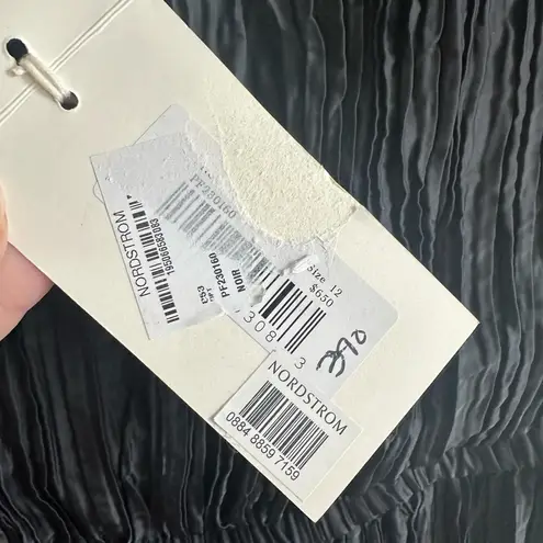 Ulla Johnson Orla Tie Strap Crinkle Satin Midi Dress in Noir NwT 12