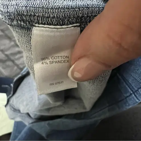 J. Jill Pure Jill Indigo knit Slim Crop Pull On Pants Blue Size L