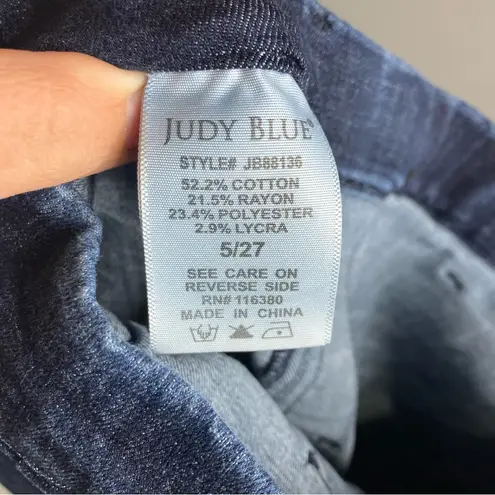 Judy Blue flare pull on jeggings dark wash women’s size 5/27 trendy contemporary