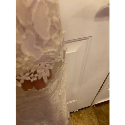 Boutique white lace dress with mesh insets size 2XL