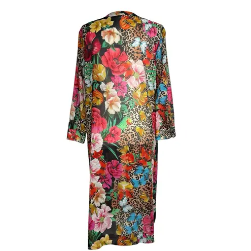 Johnny Was NWOT Sandra Seaside Dress M Floral Butterfly Leopard Boho Pockets