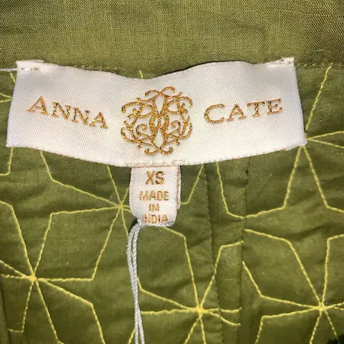 Anna Cate Nickie mini Skirt, Lime Quilt size XS belted NWT Green