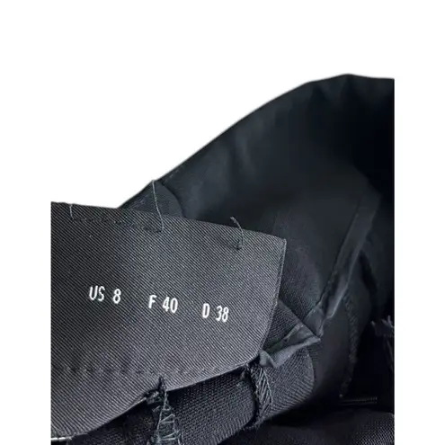 Akris Black Women's Pants 8 Wool High Rise Career Quiet Luxury Trousers Work