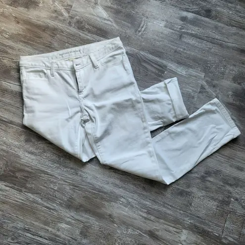 Banana Republic  White Solid Sculpt Skinny Crop Summer Capri Jeans Womens Size 27