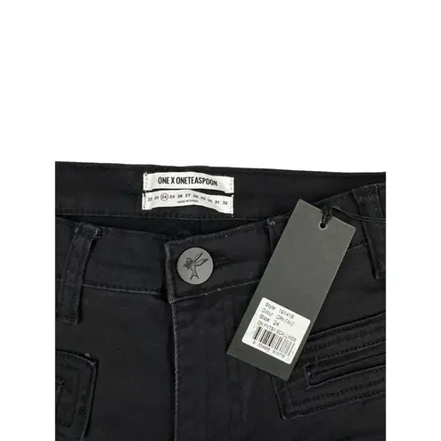 One Teaspoon  - Dark Fantasy Scallywags Jeans in Black