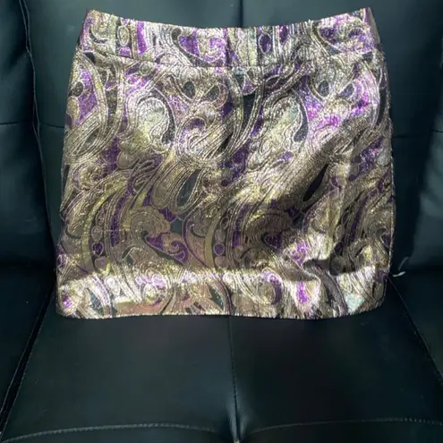 H&M Elegant Purple and Gold Skirt