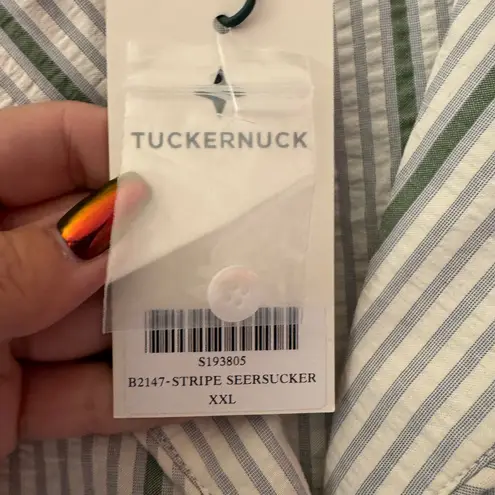 Tuckernuck NWT Mondego Stripe Seersucker Reya Top size XXL