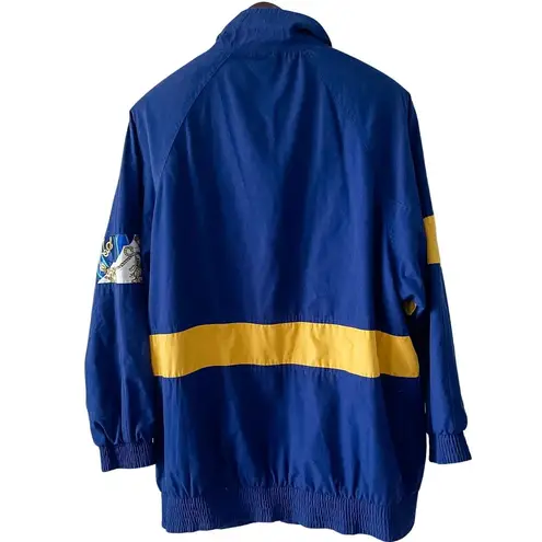 Vintage 90s preppy luxe lightweight all weather sailing jacket large size L Blue