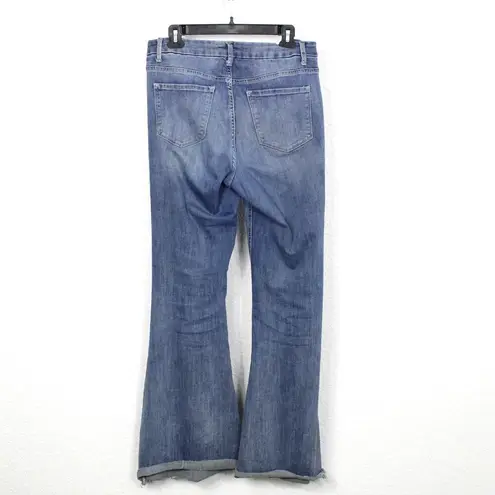 Vervet High Rise Raw Hem Flare Jean Size 31 Blue