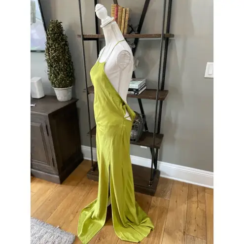 Bec & Bridge Teresa Halter Strappy Maxi Dress Wasabi Green Womens Size 10