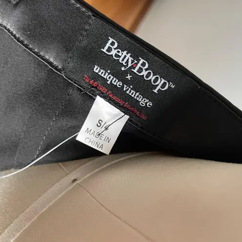 Unique Vintage X Betty BoopBlack Satin Hi/Low Pencil Skirt - Size S(4)- NWT