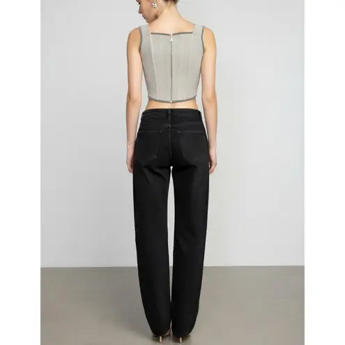 With Jean WITH JÉAN June Corset Top, Grey, Small