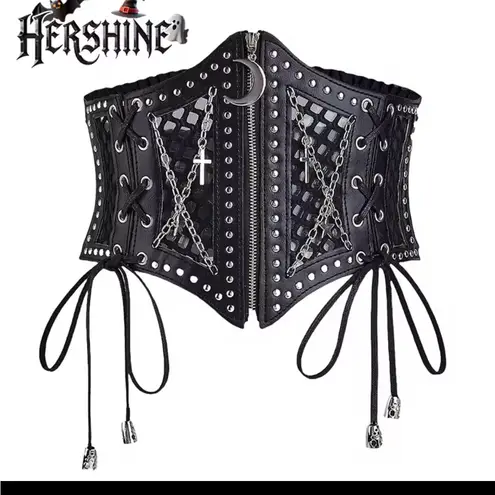 Black Gothic Corset Belt