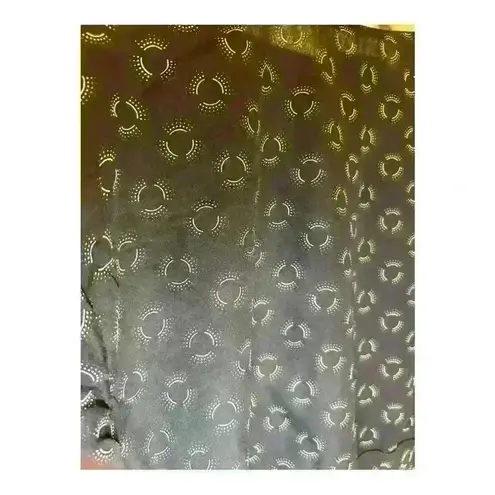 Maggie Barnes blouse Black golden Printed V-Neck sheer long sleeves sleeves