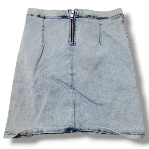 Sundued Subdued Skirt Size 8 US 40 EUR W26"in Waist Blue Denim Skirt Mini Skirt Stretch