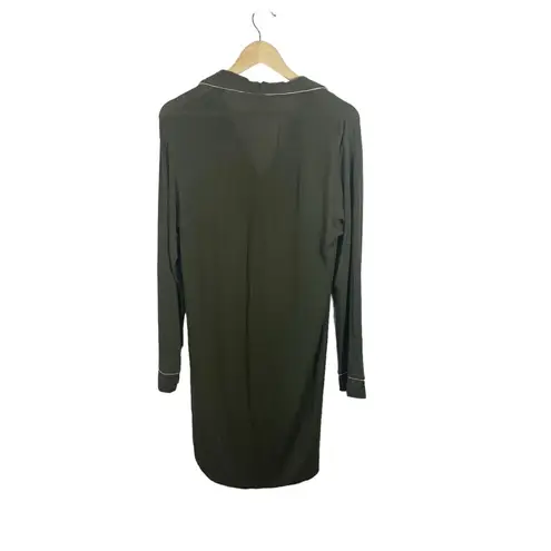 Eberjay Eberjey Gisele Tencel Modal Sleep Shirt in Olive Green/Rose Size XS