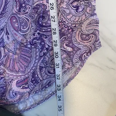 Lauren Ralph Lauren Purple Paisley Nightshirt Pajama Embroidered Size S Designer