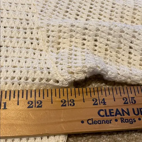 Varley Ward Knit Jacket Open Knit Zip Size LARGE Cream