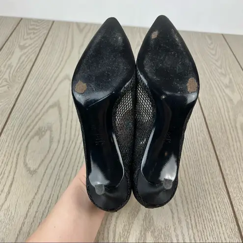 Nina Niley Evening Lined Mesh Cap Toe & Heel Pumps US7.5M/EUR37.5 Black $99