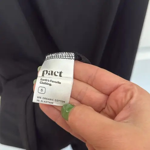 Pact organic cotton and stretch halter Dress Black