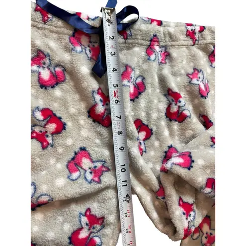 Bobbie Brooks Gray Cute Red Fox Snuggly Warm Lounge Pajama Pants XL